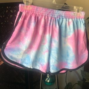 Pink & Blue Comfy Tie-dye Shorts